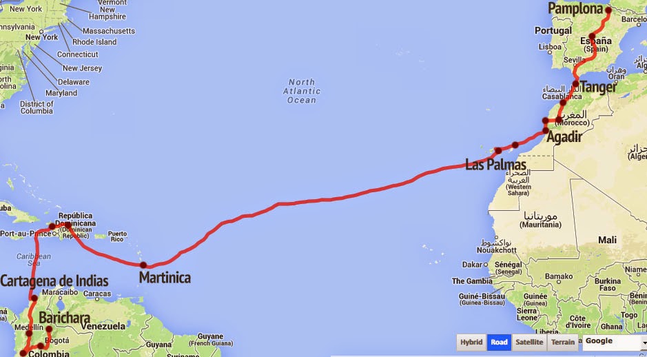 Ruta seguida en la primera etapa de Mikel.