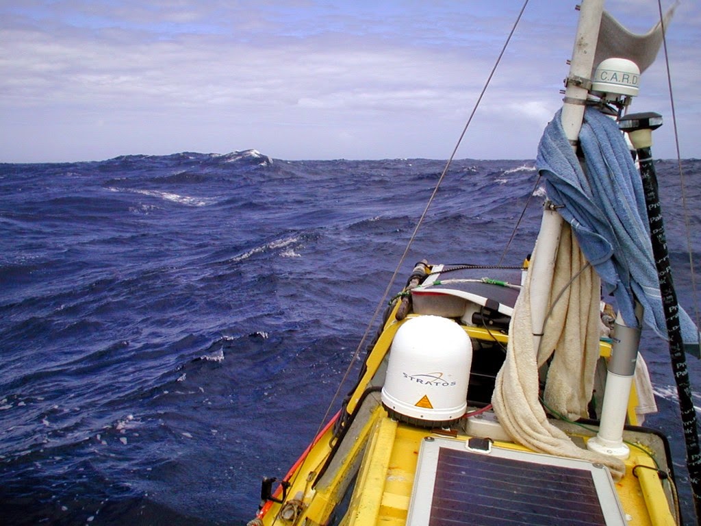 Jason y Chris en algún punto entre Tarawa e Islas Salomón.
