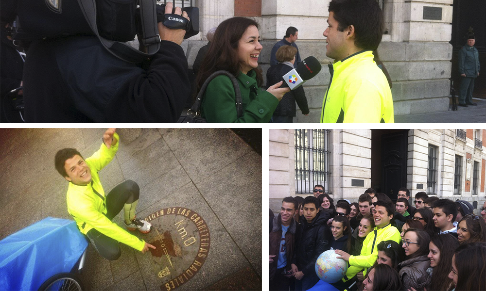 Nacho Dean a su salida en Madrid, Km. 0.